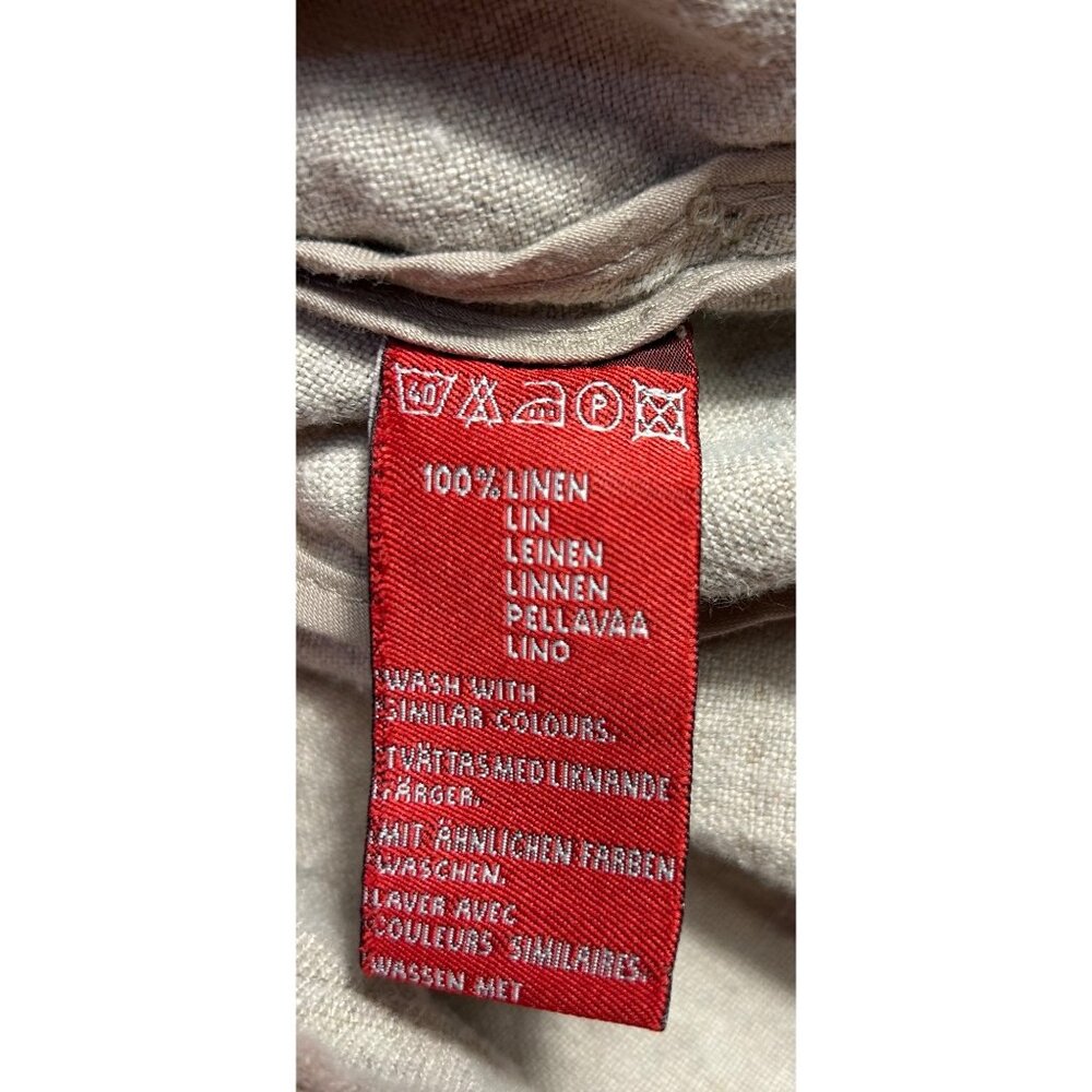 L.O.G.G. Linen Jacket Women's Sz 12 Beige Lagenlook Casual Beachy Comfy Stylish - Picture 3 of 9